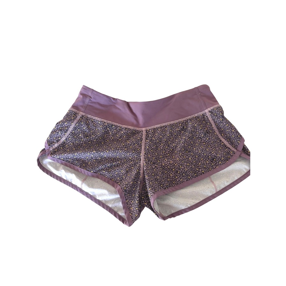 *RARE* Lululemon Speed Up Shorts Mauve Purple Floral Petal Print Running Size 4